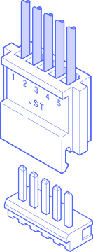 JST NH-series 5-pin connector  