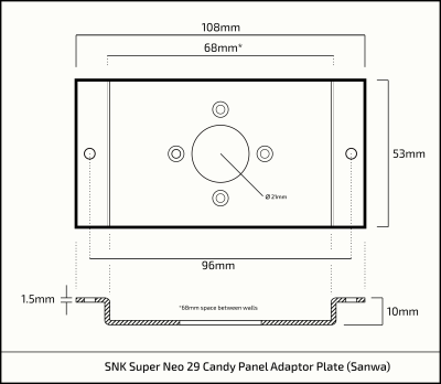 SNK Sanwa Adaptor Plate
